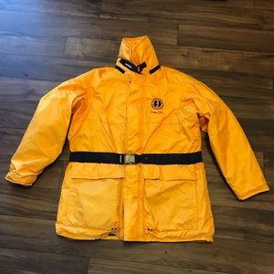 Mustang Survival Yellow Coat Jacket And Overalls Sz XL